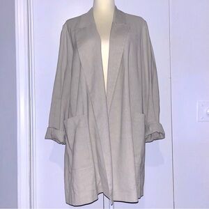 Lafayette 148 NY Linen & Cotton Malika Blazer Jacket • Longline